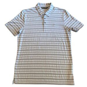 Travis Mathew Port of Entry Stripe Polo - Heather Sleet / Size L